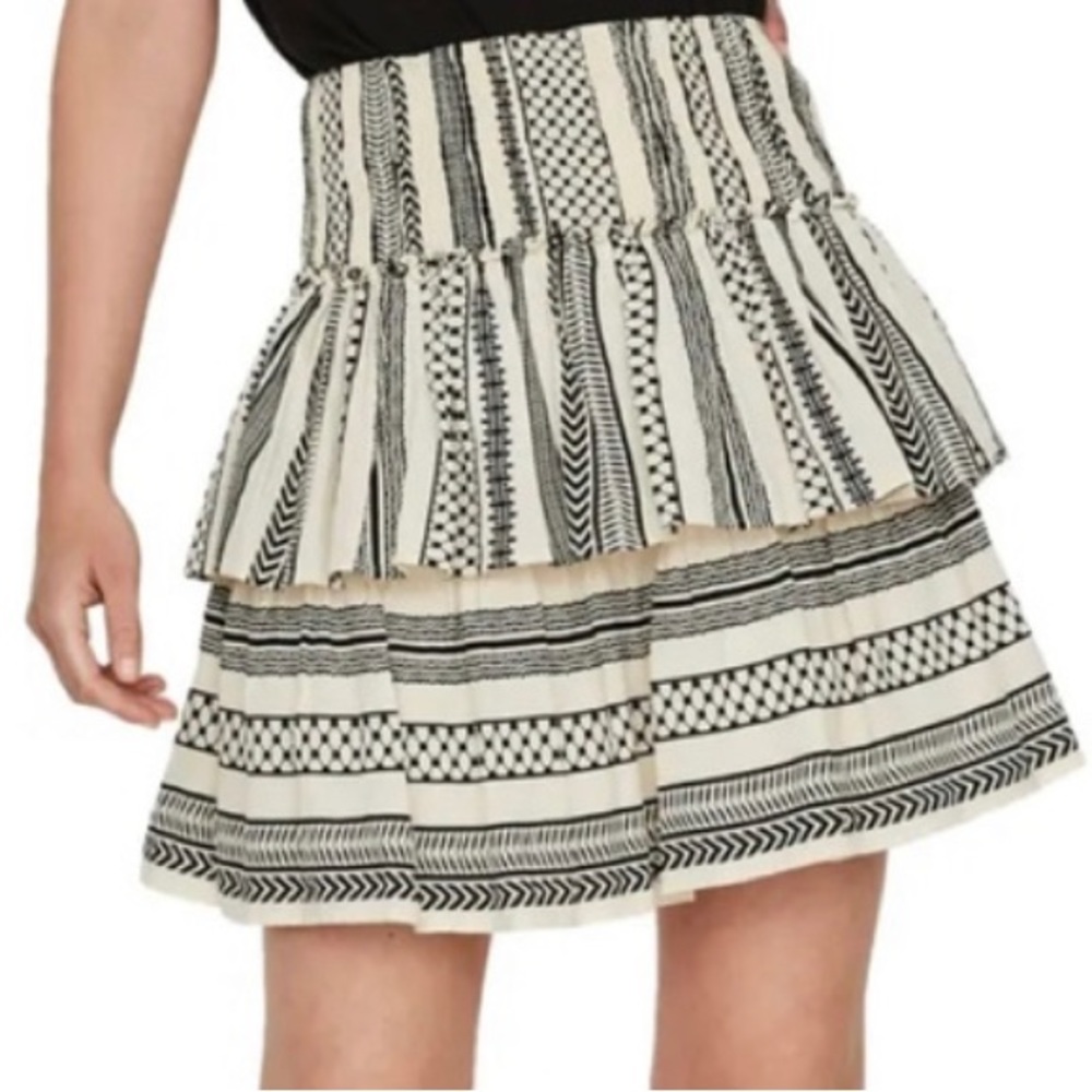 Vera Moda smocked layered mini skirt